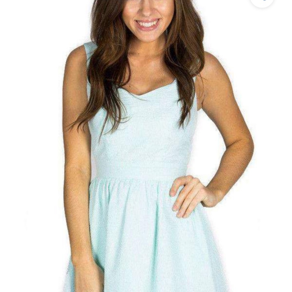 Mint Seersucker Dress by Lauren James